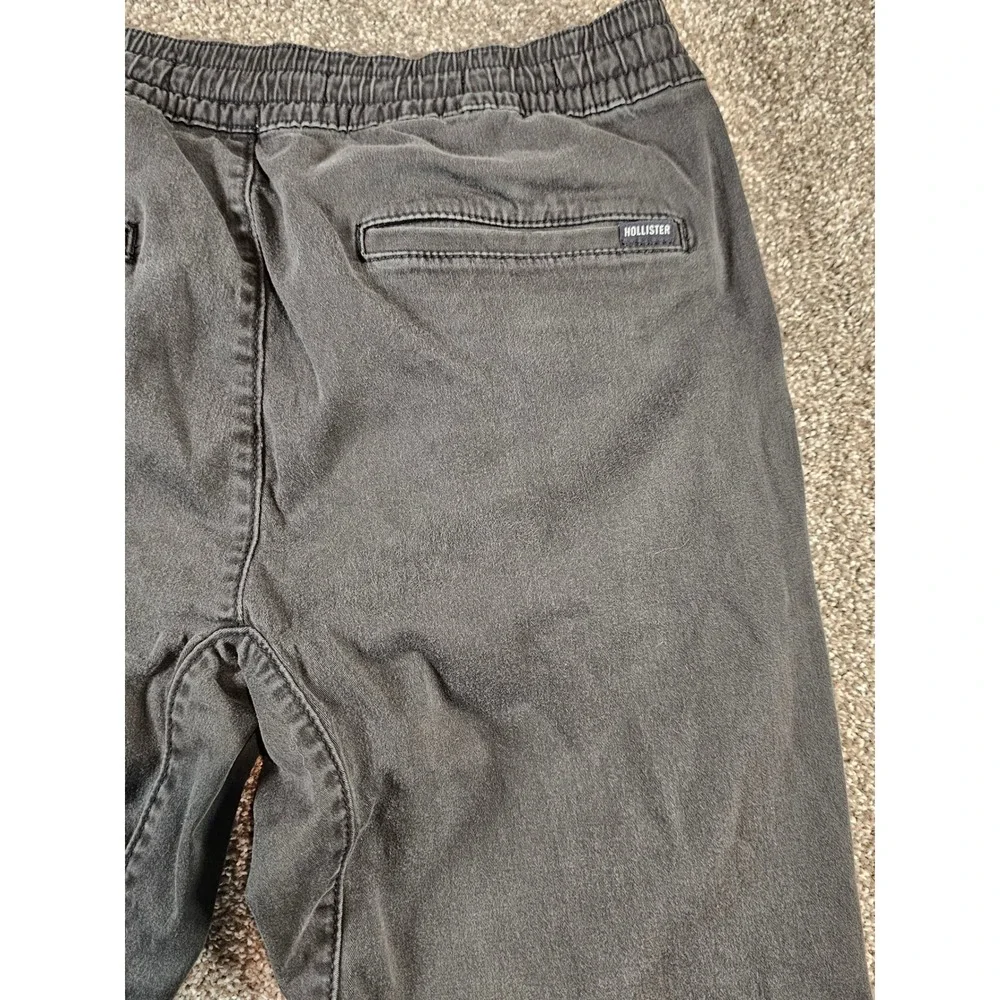 Hollister Advanced Stretch Skinny Jogger Mens Medium Washed Black Gray Pants - Picture 15 of 16
